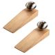 2 Pieces Marble Round Ceramic Wooden Door Stopper